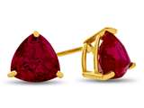 Finejewelers 7x7mm Trillion Created Ruby Post-With-Friction-Back Stud Earrings style: E4044CRR14KY