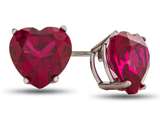 Finejewelers 7x7mm Heart Shaped Created Ruby Post-With-Friction-Back Stud Earrings style: E7975CRR10KW
