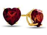 Finejewelers 7x7mm Heart Shaped Garnet Post-With-Friction-Back Stud Earrings style: E7975G10KY