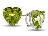 Finejewelers 7x7mm Heart Shaped Peridot Post-With-Friction-Back Stud Earrings style: E7975P10KW