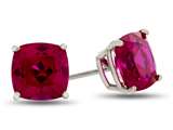 FJC Finejewelers 7x7mm Cushion-Cut Created Ruby Post-With-Friction-Back Stud Earrings style: E8053CRR10KW