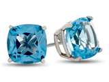 FJC Finejewelers 7x7mm Cushion-Cut Swiss Blue Topaz Post-With-Friction-Back Stud Earrings style: E8053SW14KW