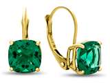 FJC Finejewelers 7x7mm Cushion-Cut Simulated Emerald Lever-back Drop Earrings style: E8117SIME10KY