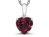FJC Finejewelers 10k White Gold 7mm Heart Shaped Created Ruby Pendant Necklace style: P1078604