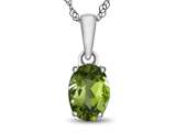 FJC Finejewelers 10k White Gold 7x5mm Oval Peridot Pendant Necklace style: P1078708