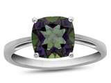 FJC Finejewelers 10k White Gold 7mm Solitaire Cushion-Cut Mystic Topaz Ring style: R1078307