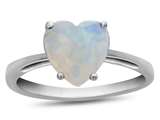 FJC Finejewelers 10k White Gold 7mm Solitaire Heart Shaped Created Opal Ring style: R1078602