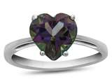 FJC Finejewelers 10k White Gold 7mm Solitaire Heart Shaped Mystic Topaz Ring style: R1078607