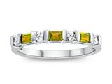 FJC Finejewelers 3x2mm Baguette Citrine and Created White Sapphire Stackable Band Ring style: R8166C