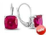 FJC Finejewelers 7x7mm Cushion-Cut Created Ruby Lever-back Drop Earrings style: E8117CRR10KW