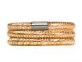 Endless Jennifer Lopez Golden Reptile, 63cm/8.5inch Triple Leather Bracelet Steel Finish 100163