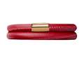 Endless Jewelry Red Leather 40cm/8.0inch Double Leather Bracelet Gold-Tone Finish 1250740