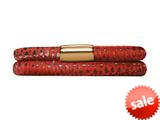 Endless Jewelry - Jennifer Lopez Collection Red Reptile, 42cm/8.5inch Double Leather Bracelet Gold Finish style: 105242