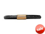 Endless Jewelry - Jennifer Lopez Collection Black Reptile, 20cm/8.0inch Single Leather Bracelet Gold Finish style: 105320