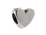 SilveRado™ Sterling Silver Polished Heart Bead / Charm style: MS016