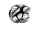 SilveRado™ Sterling Silver Flower and Leaf Bead / Charm style: MS305