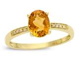 LALI Classics 14k Yellow Gold Citrine Oval Ring style: LALI1026