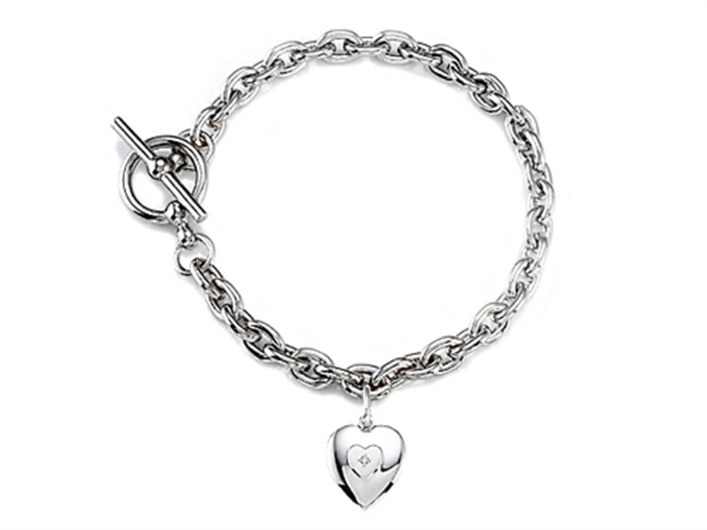FJC Finejewelers Heart Charm Toggle Bracelet 50DB9