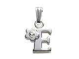 Finejewelers 925 Sterling Silver Childrens Letter E Charm Pendant Necklace on 14 Inch Chain style: 503394