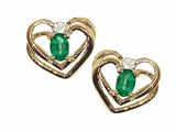 Tommaso Design™ Oval 5x3mm Genuine Emerald Earrings style: 21204