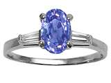 Tommaso Design™ Oval 7x5 mm Genuine Tanzanite Engagement Ring style: 21610