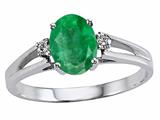 Tommaso Design™ Genuine Emerald Ring style: 21700