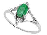Tommaso Design™ Genuine Emerald Ring style: 21876