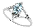 Tommaso Design™ Genuine Aquamarine Ring style: 21885