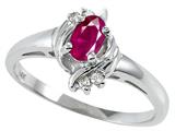 Tommaso Design™ Genuine Ruby and Diamond Ring style: 22068
