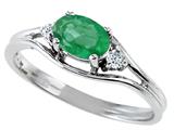 Tommaso Design™ Genuine Emerald Ring style: 22074