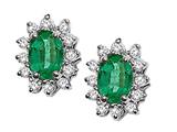 Tommaso Design™ Oval 7x5mm Genuine Emerald Earrings style: 22492