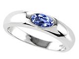 Tommaso Design™ Oval 6x4mm Genuine Tanzanite Birthstone Wedding Band style: 22551