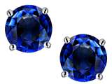 Star K™ 7mm Round Created Sapphire Classic Screw Back Stud Earrings style: 22652
