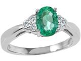 Tommaso Design™ Genuine Emerald Ring style: 23199