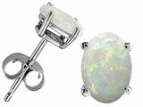 Tommaso Design™ Oval 7x5mm Genuine Opal Earrings Studs style: 23965