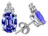 Tommaso Design™ Oval 7x5 mm Genuine Tanzanite Earrings style: 24278