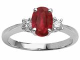 Tommaso Design™ Oval Genuine Ruby Engagement Ring style: 24310