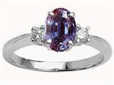 Tommaso Design™ Oval 9x7 mm Simulated Alexandrite Engagement Ring style: 24322