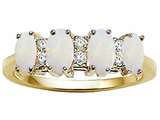 Tommaso Design™ Genuine 4 Stone Opal Ring / Band style: 24458