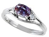 Tommaso Design™ Oval 6x4 mm Simulated Alexandrite Ring style: 24515