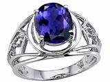 Tommaso Design™ Oval 10x8 mm Genuine Large Iolite Ring style: 24536