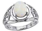 Tommaso Design™ Genuine Large Oval Opal Ring style: 24538