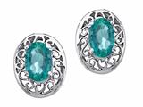 Tommaso Design™ Oval 6x4mm Genuine Emerald Earrings style: 24592