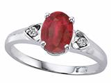 Tommaso Design™ Genuine Oval Ruby and Diamond Ring style: 24607