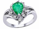 Tommaso Design™ Genuine Emerald Ring style: 24629
