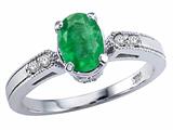Tommaso Design™ Genuine Emerald Ring style: 24636