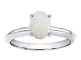 Tommaso Design™ Oval 8x6mm Genuine Opal Solitaire Engagement Ring style: 24737