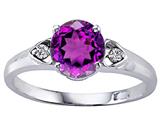 Tommaso Design™ Round Genuine Amethyst Engagement Ring style: 24787