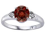 Tommaso Design™ Round Genuine Garnet Engagement Ring style: 24790