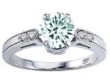 Tommaso Design™ Genuine Aquamarine Engagement Ring style: 24801